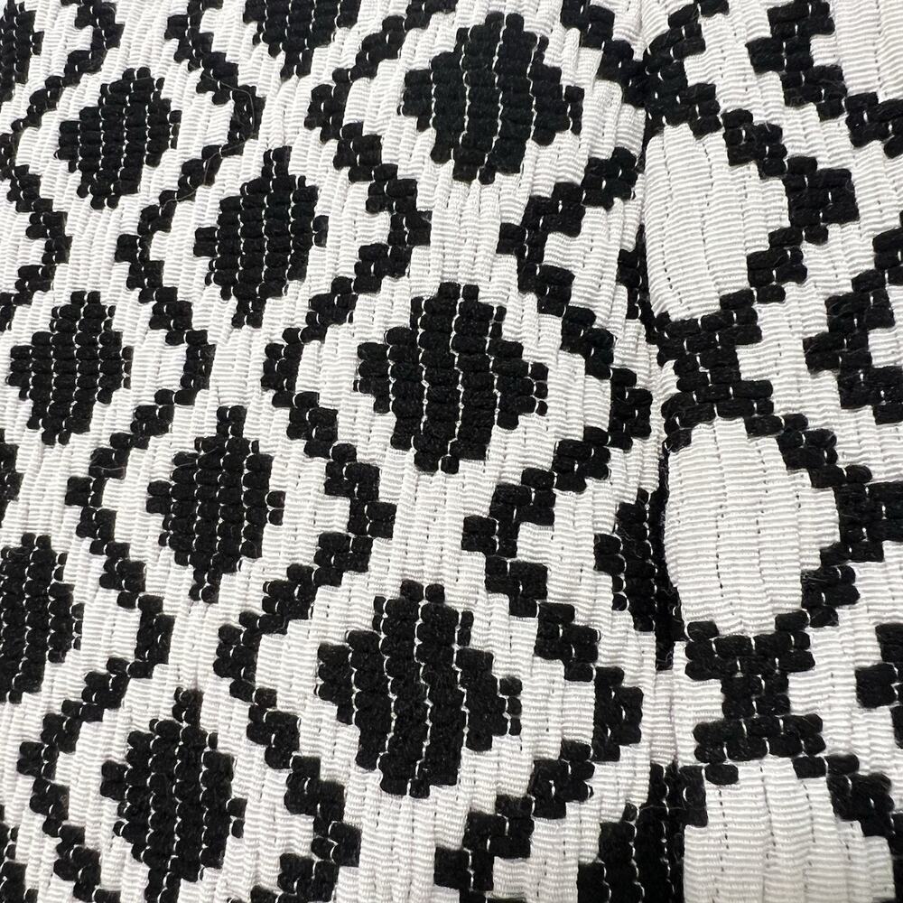 Lane Bryant Pencil Skirt Zipper Accent Geometric Print Size 20 BlackWhite Career - Picture 5 of 11